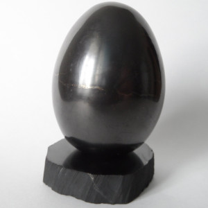 Shungite egg with stand height 6cm