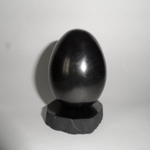 Shungite egg with stand height 6cm