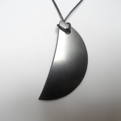 Shungite pendant «Crescent»