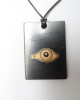 Shungite pendant "Eye of Horus" (rectangular)