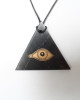 Shungite pendant "Eye of Horus" (triangular)