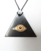 Shungite pendant "Eye of Horus" (triangular)