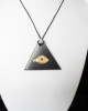 Shungite pendant "Eye of Horus" (triangular)