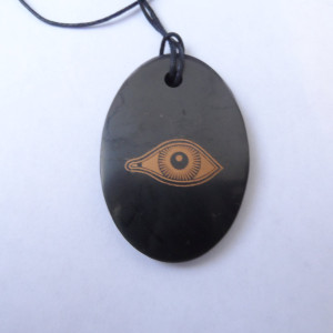Shungite pendant "Eye of Horus" (oval)