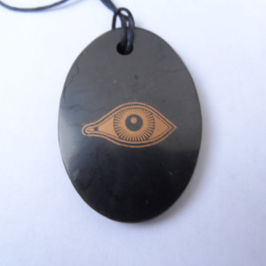 Shungite pendant "Eye of Horus" (oval)