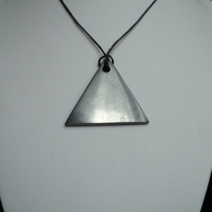 Shungite pendant «Triangle» for men