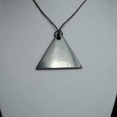Shungite pendant «Triangle» for men