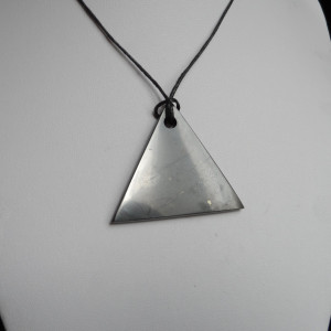 Shungite pendant «Triangle» for men