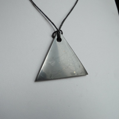 Shungite pendant «Triangle» for men