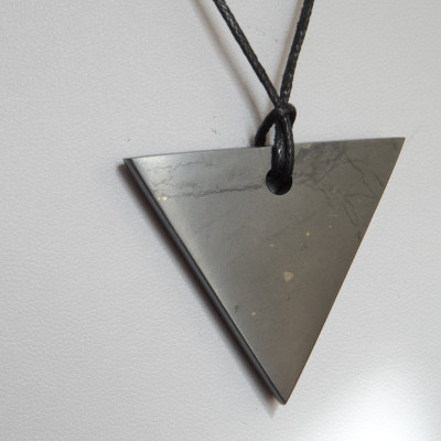 Shungite pendant «Triangle» for women