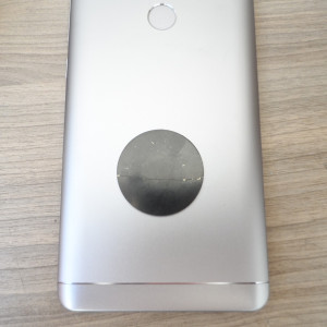 Shungite  plate for cell phone,  diameter approx.  30 mm