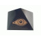 Shungite pyramid with print "Eye of Horus" (polished, 3 cm)