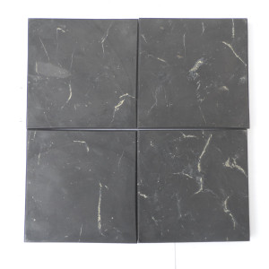 Unpolished shungite tile 100x100x10mm