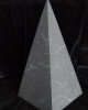 High unpolished shungite pyramid (8 cm)