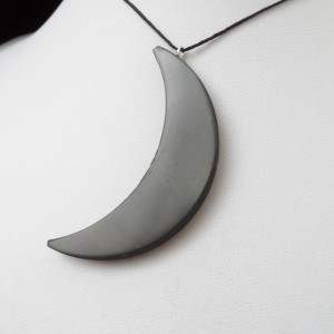 Shungite pendant «Crescent»