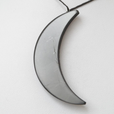 Shungite pendant «Crescent»