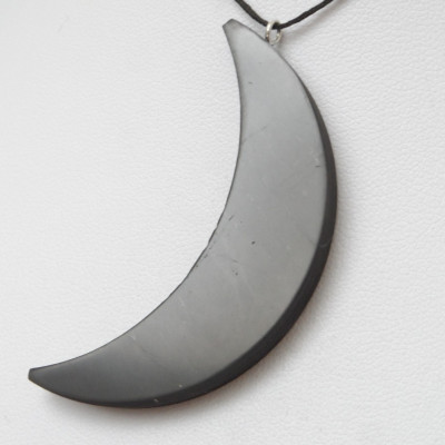 Shungite pendant «Crescent»